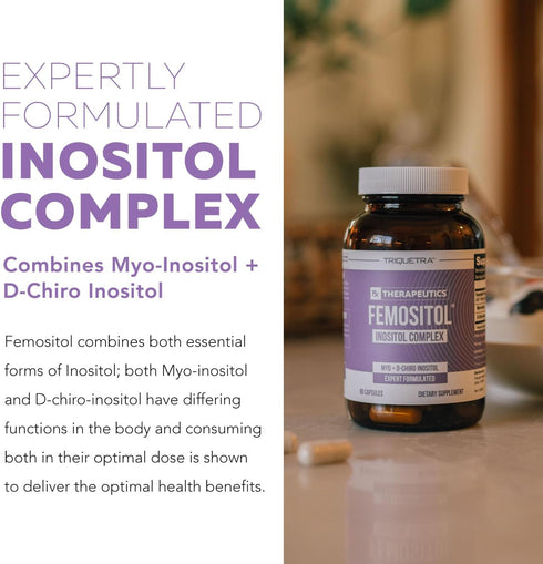 Myo-Inositol & D-Chiro Inositol Supplement | 40:1 Ratio (Vitamin B8) - Hormonal Balance & Ovarian Function Support (90