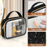 Wedama TSA Approved Toiletry Bag, 4 Pack Clear Makeup Bags with Handles, Quart Size PVC Cosmetic Bags for Travel