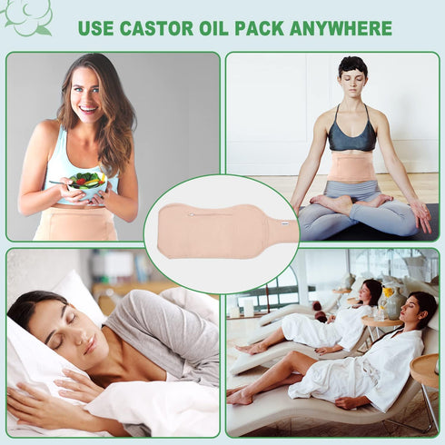 Packs Pack DEROWN Castor Oil for Liver Detox, Less Mess Made of Organic Cotton Flannel & Waterproof PUL, Reusable