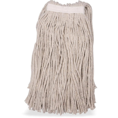 SPARTA Flo-Pac Cotton Mop Head ¦ Cut-End, Narrow Band with White Band for Organized Cleaning, 32 Inches, Tan