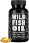 Wild Foods Omega 3 Fish Oil Supplement, 120 Capsules (1 pk), Wild Caught, Burpless, Odorless, Non-GMO, Triple Strength
