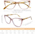 DOOViC Computer Reading Glasses - Blue Light Blocking Anti Eyestrain Fashion Cat Eye Spring Hinge Readers for Women 1.5