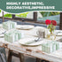 zjdbset 200Pcs Decor(6.5 6.5 inch) Greenery Guest Napkins Paper Disposable Green Leaves Hand Towels Decorative Dinner