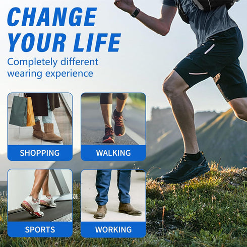 Plantar Fasciitis Insoles, Arch Support Inserts for Women and Men, Relief for Flat Feet, High Arch and Foot Pain,