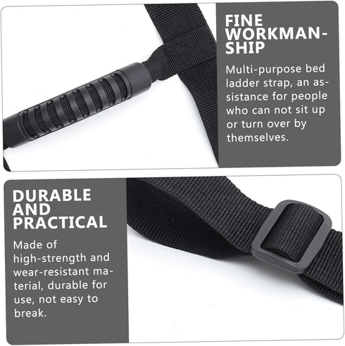 Ladder Assist Handle Strap for Elderly Disabled Multi Purpose Bed Pull Up Device with Grip Handles for Seniors Patients