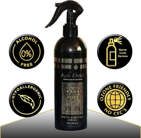Islamic Holy Places Room Spray Air Freshener, Kaaba’s Cover Scent, 13.50 Fl Oz - Made With Essential Oils &