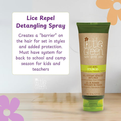 Little Green Kids Lice Guard Hair Styling Gel, 4.2 oz, Lice Prevention Cream with Tea Tree Oil