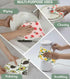 Solvra 10 100% PCS Fruit Print Swedish Dishcloths for Kitchen Biodegradabl, Reusable Cellulose Sponge Cloth, Ultra
