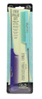 Krest Pintail Combs - Weaving Foiling Fine Tooth Rattail Hair Cutting Comb, 2 Pc. (Vintage Purple & Green)