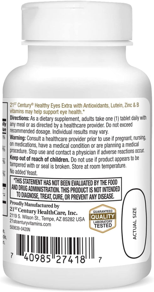 21st Century Healthcare Eyes Extra Tablets, 36 Count, 27418