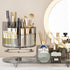 Rotating Makeup Organizer for Vanity - Large Spinning Cosmetic Storage with Brush Holder for Makeup, Skincare, Perfume