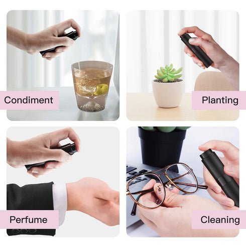 Tekson 5PCS 8ml Travel Perfume Atomizer, Refillable Mini Cologne Spray Bottle for Liquid Dispenser