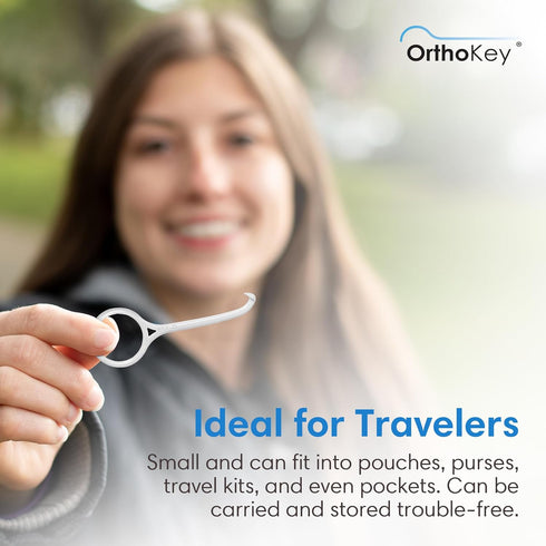 OrthoKey Clear Aligner Removal Tool, Dental Grade Invisalign Remover for Invisible Braces, 4-Pack, White