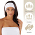Boca Terry Makeup Headband, Adjustable Cotton Terry Cloth Headbands for Women's Face Wash and Skincare, 3-Pack, White