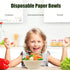 100 Pack Heavy-Duty 8oz Compostable Paper Bowls, Biodegradable, Eco-Friendly, for Soup, Salad, Dessert