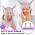 Sibba Face Wash Headband - Purple Snail Headband, Cute Cartoon Coral Fleece for Makeup & Skincare