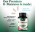 D-Mannose Supplement 1,350 mg with Cranberry & Hibiscus, 120 Capsules for Bladder and Urinary Tract Health