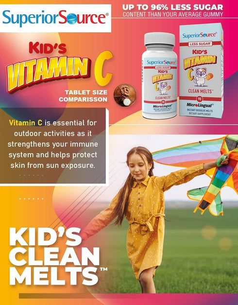 Superior Source Kid’s Vitamin C (125 mg), Quick Dissolve MicroLingual Tablets, 90 Ct