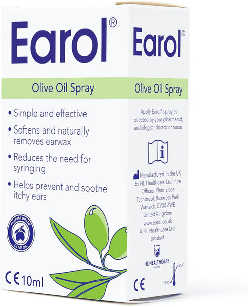 Olive Oil Natural Ear Wax Softener, Effective Spray for Removal