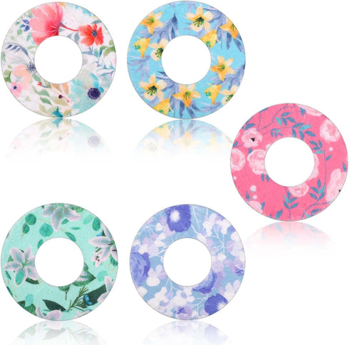 25pcs Sensor Covers for Libre 1/2 - Waterproof Flower Pattern Blood Sugar Monitor Patch Adhesive Patches
