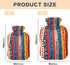 tplaotee 2Lwater Tummy Red and Blue Stripe Pattern Doodle Art hot Waterbottle with Soft Cover, Bags for Warmer,Pain