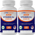 Vitamatic Vitamin D2 60 mcg (2400 IU) - Ergocalciferol, 180 Vegetarian Tablets (Pack of 1)