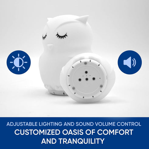 RAINLAX 4-7-8 3 1 Mindfulness 'Breathing Owl' | Guided Visual Meditation Breathing Light | in Device with Night Light