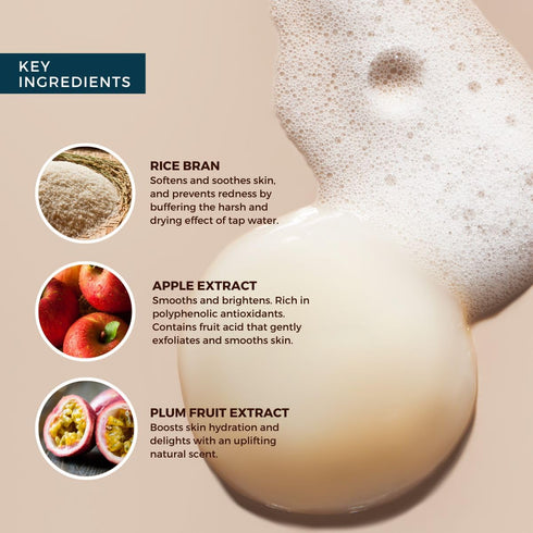 Juara Rice Facial Cleanser, Foaming Face Wash for All Skin Types, Gently Cleans, Deeply Softens, Cruelty Free, Paraben,