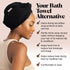 Kitsch Microfiber Hair Towel Wrap - Super Absorbent Quick Dry Towel for Long & Short Curly Hair - Black