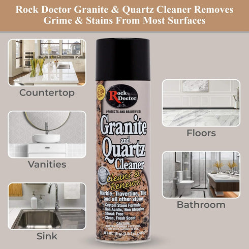 Rock Doctor Granite Cleaner, 18 oz Surface Cleaner Spray for Granite/Marble Countertops