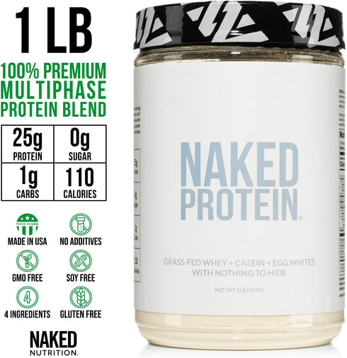 Naked Protein Powder Blend - Unflavored Egg, Whey and Casein Protein