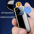 Electric Lighter, Smart Mini USB Rechargeable Lighter, Touch Ignition Windproof Flameless Lighter for Gifts (Red)