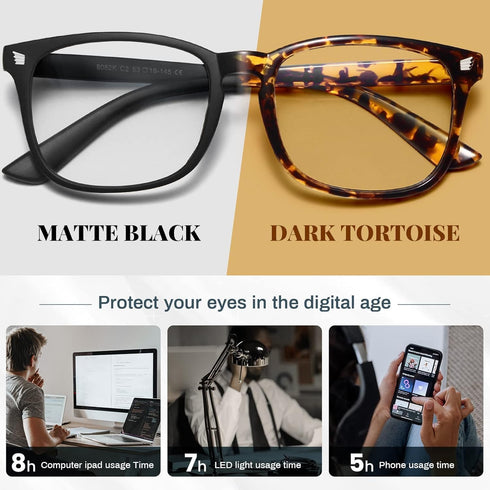 livho High Tech Blue Light Glasses, 99% Blue Light Blocking Computer Glasses for Screen Fatigue & UV Protection