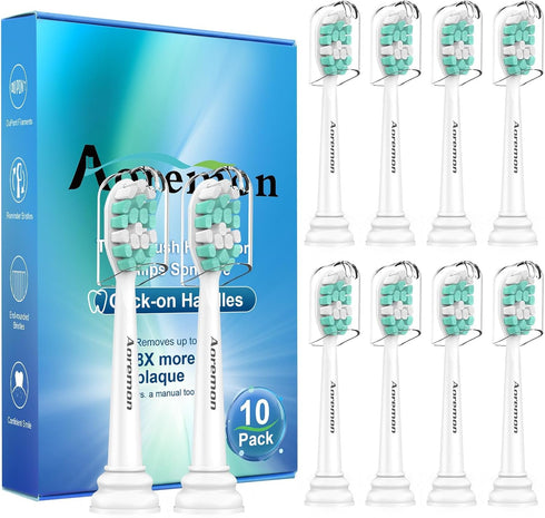 Aoremon Toothbrush Heads, Sonicare C2 Replacement Heads, Compatible with Phillips Sonicare Electric Toothbrush, 10 Pack