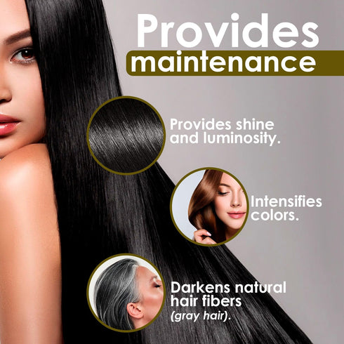 OURO Color-Enhancing Shampoo for Dark Brown & Black Hair, Neutralizes Yellow Tones, 8.45OZ