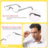KoKoBin Half Reading Glasses, 2 Pairs Half Rim Metal Frame Glasses for Men and Women, Black+Gunmetal 1.75