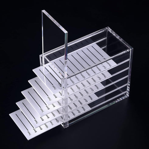 Lash Organizers and Storage, Small 5-Layer Transparent Lash Trays for Lash Extensions, Eyelash Storage Box