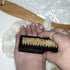 Wooden Nail Brush Cleaner Black X 1, 100% Natural Boar Bristle for Hand Finger Foot Toe Scrub Brush