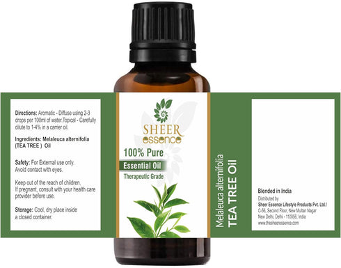Tea Tree Essential Oil 100% Pure, Natural and Steam Distilled - Therapeutic Grade Tea Tree Oil for Skin, Hair, Aromatherapy & DIY - 4 fl. oz. (118 ML)