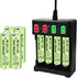 Fytoo 8PCS 1.2V 700mAh Ni-Cd AAA Battery with USB Charger for Wireless Microphone, Electric Toys, RC Mouse, Calculator,