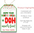 Set 20 GT816 of Personalized Hope Your Winter Break is Doh Much Fun Gift Tags | Play Dough Christmas Tags with String |