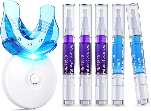 KYNOVEX Teeth Whitening Kit with LED Light,35% Pap Purple Tone Balancing Formula, 3