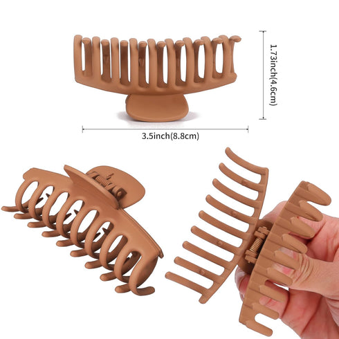 Vsiopy 6pcs Medium Large Matte Square Claw Hair Clips for Women, Versatile Styling for Thick & Thin Hair