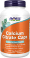 NOW Supplements Calcium Citrate with Vitamin D, Magnesium, Zinc, Copper, Manganese, 240 Veg Capsules