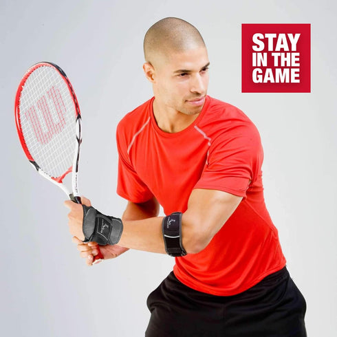 Hg80 Elbow Elbow MUELLER Sports Medicine Premium Tennis Support Strap, Pain Relief Brace For Men and Women, Black