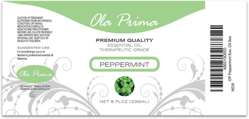 Ola Prima Oils 8oz - Peppermint Essential Oil - 8 Fluid Ounces - Peppermint Oil - Therapeutic Grade Peppermint Essential Oil