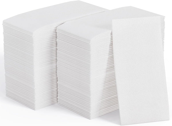 JOLLY CHEF 400 Pack Disposable Paper Napkins, Soft 2-Ply White Paper Hand Towels for Events