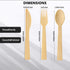 Disposable Bamboo Cutlery Set, 200 Pieces (100 Forks, 50 Spoons, 50 Knives), Eco-Friendly Biodegradable for Party