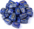 TGS Gems RN001 Lapis Lazuli Rune Stones Set, Engraved Pagan Lettering with Instruction Booklet