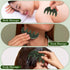 Healeved Green Jade Scalp Massage, Natural Gua Sha Comb for Head Relaxation, Wide Tooth Jade Comb for Blood